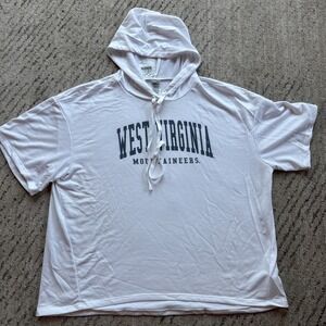 Hoodie NWT West Virginia Mountaineers Women's XXL Short Sleeve Game Day Couture
